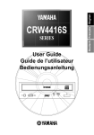 Yamaha CRW4416S - CRW - CD-RW Drive User guide