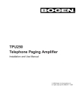 TPU250 Telephone Paging Amplifier