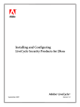 Installing and Configuring LiveCycle Security Products for