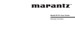 Marantz RC101 User guide