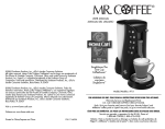 Mr. Coffee AT13 User manual