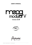 Arturia MOOG MODULAR V 2.6 User's User`s manual