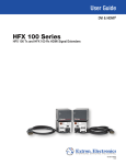 Extron electronics HFX 100 Tx User guide