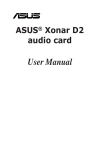 Asus Audio Card Xonar D2 User manual