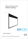 Avers Electric projection screen User`s manual