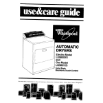 Whirlpool LE9800XS Operating instructions
