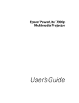 Epson PowerLite 7900pNL User`s guide