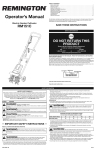 Remington RM151C Operator`s manual