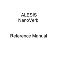 Alesis NanoVerb Stereo Amplifier User`s manual