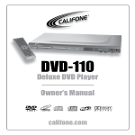 Califone DVD-110 Owner`s manual