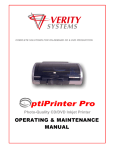 Verity Systems OptiPrinter PRO OptiPrinter PRO CD/DVD Specifications