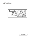 SpeedDome ® Ultra VII 22x Camera Dome Configuration Utility