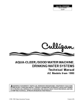 Culligan GoodWater Machine DrinkingWater System Specifications