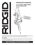 RIDGID R7130 Operator`s manual
