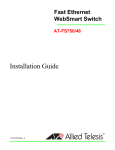 Allied Telesis AT-FS750/48 Installation guide