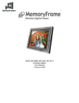 Digital Spectrum Solutions MemoryFrame MF-8115 User manual