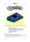 Quintet electronic music instrument User manual