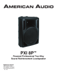 American Audio PXI 8P Specifications