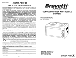 Euro-Pro Convection Toaster Oven Owner`s manual