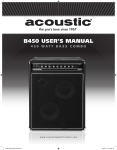 Acoustic B450 User`s manual