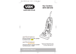 Vax performance V-008 Instruction manual