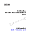 Epson BrightLink Solo Interactive Module (IU-01 Setup guide