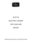 Electrolux SIM 554 Specifications
