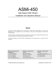 RAD Data comm ASMI-450 Specifications