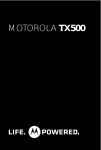 Motorola TX500 Product specifications