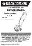 Black & Decker CTL36 Instruction manual