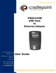 Cradlepoint USB-Host to Ethernet Adapter PS6U1UHE User guide