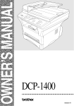 Brother DCP-1400 Owner`s manual