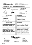 Dometic RM2452 Operating instructions