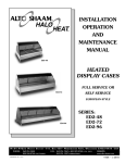 installation operation and maintenance manual heated display cases