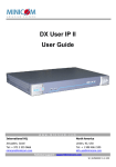 Minicom Advanced Systems DX User IP User guide