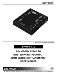 Altinex SW104-130 User`s guide