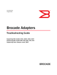 Brocade Communications Systems 825 Troubleshooting guide