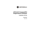 Motorola CPCI-6115 Technical data