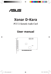 Asus Xonar D-Kara User manual