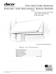 Dacor EH36 Operating instructions