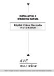 AVE MV DR4000 Instruction manual