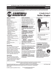 Campbell Hausfeld IN717702AV Operating instructions