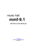 Music Hall Audio mmf-9.1 Instruction manual
