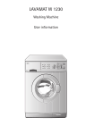 AEG LAVAMAT W 1230 Operating instructions