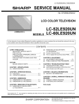 Sharp LC-60LE920UN Service manual