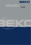 Beko QC55F Instruction manual