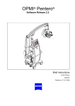 Zeiss OPMI Pentero User manual