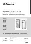 Dometic RM 7655 L Operating instructions