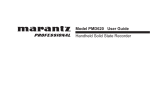 Marantz PMD620 User guide