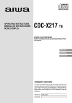 Aiwa CDC-X20M Operating instructions